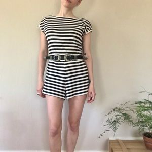 Striped vintage romper